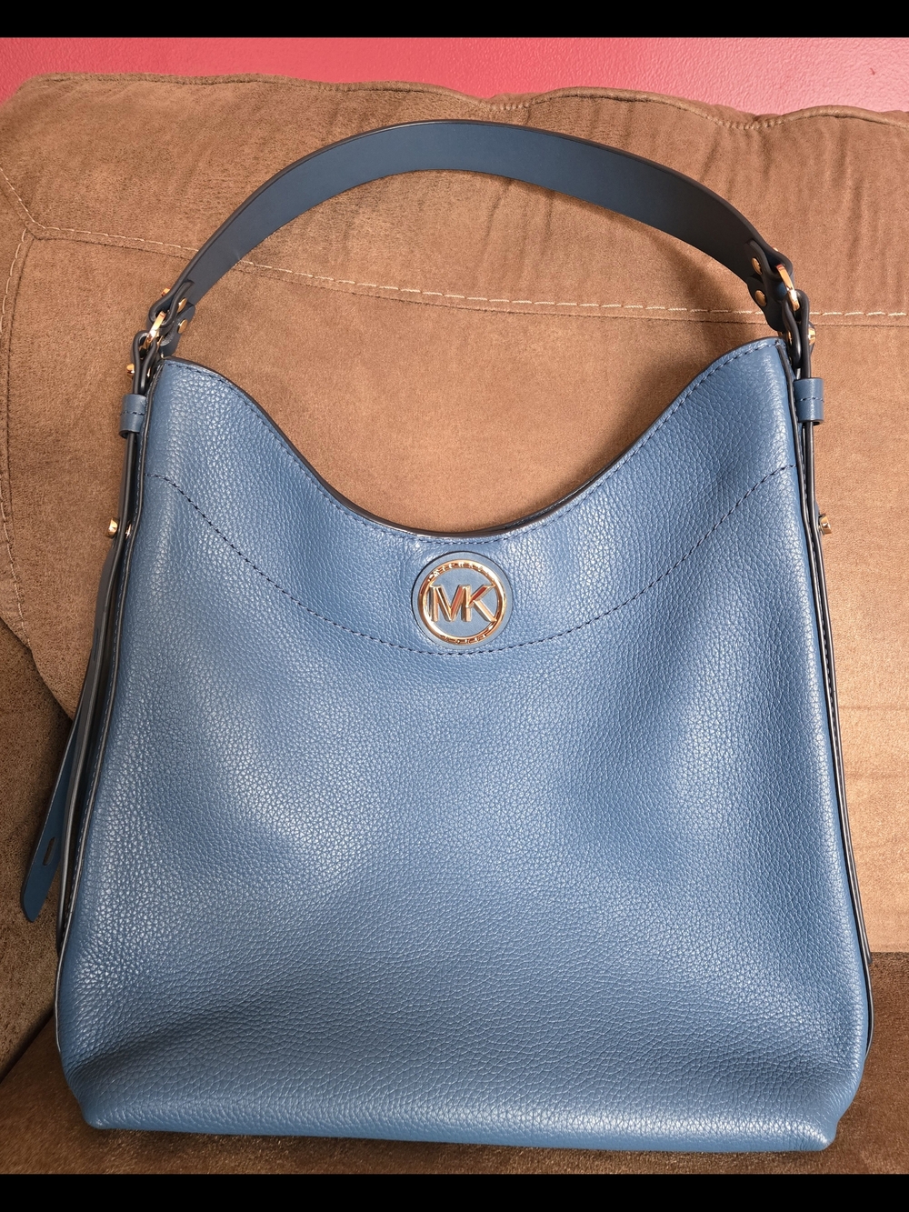Michael Kors Blue Leather Shoulder Bag